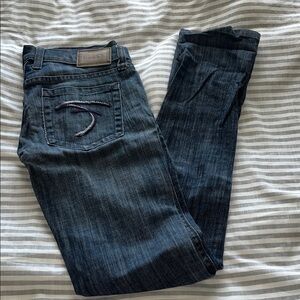 Frankie B. Women's Straight Leg Jeans - Dark Blue